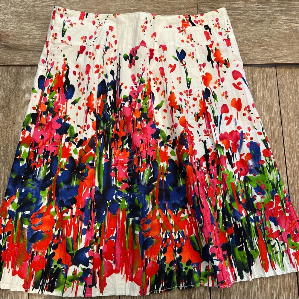 Gerry Weber Edition brightly colored Floral Print Women's Skirt, size 12, EUC